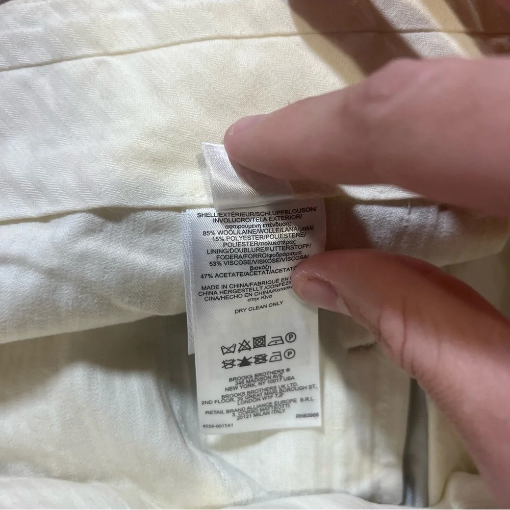 Brooks Brothers Fitzgerald Tan Brown Dress Pants Size 42W x 48L Wool BrooksCool